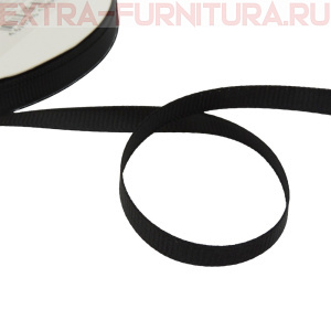 Лента репсовая Magic4Hobby шир. 6 мм цв.030 черный, уп.22,86м (+/-1м)