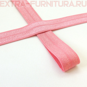 Резинка окантовочная 15мм цв.137 розовый, блестящая уп. 50м