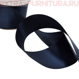 Лента атласная 50 мм цв.163 темно-синий рул.27,42м