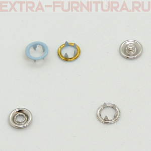 Кнопка рубашечная 9,5мм кольцо, цв.185 голубой матовый (уп.1440шт) Buttoni