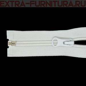 Молния Спираль разъемная дл. 75см, Т5, цв. белый, бегунок груша