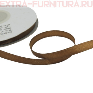 Лента атласная  6 мм  цв.196 коричневый  рул. 27,42м 