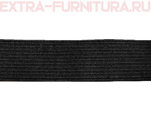 Резинка вязаная,  6мм (+/-1мм), цв.черный (уп.-100м*25 уп) Б