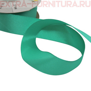 Лента атласная 24 мм цв 114 изумруд рул. 27,42м