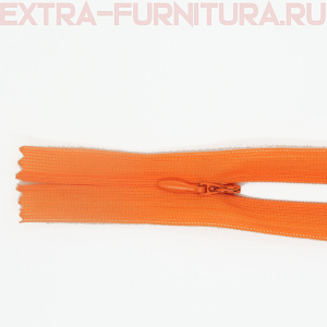 Молния потайная № 3, 50 см, цв. 157 оранжевый п/э пл.9,3 гр/м