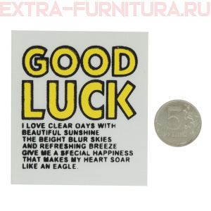 Нашивка GOOD LUCK цв.желтый