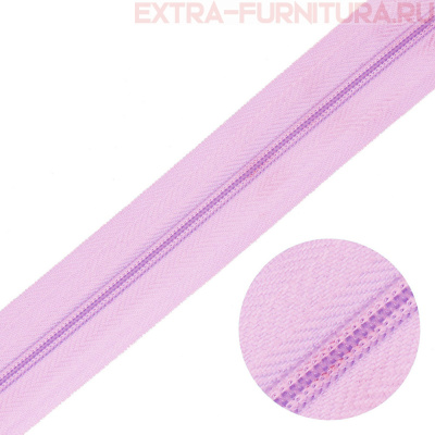 Молния рулонная спираль тип Т3, цв.165 сиреневый, пл.8,3 гр/м