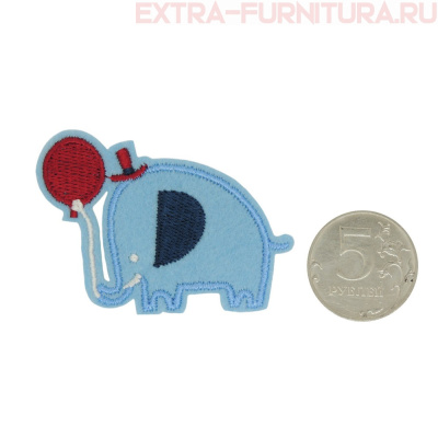 Термоаппликация Голубой слоник