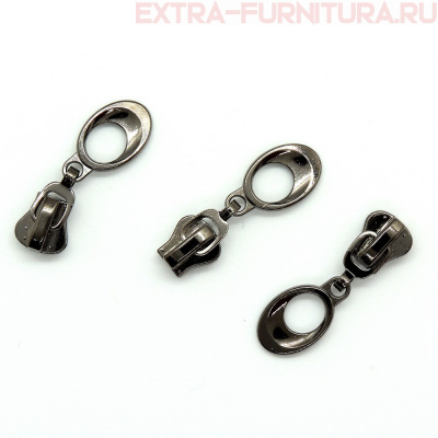 Бегунок декоративный автомат ТР5 черный никель № 2 (уп. 50шт.)