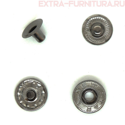 Кнопка "Альфа" 15 мм, цв.черный никель, (уп.720шт) NEWSTAR