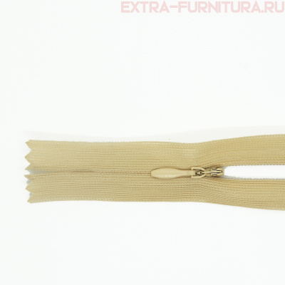 Молния потайная  № 3, 20 см, цв. 277 бежевый п/э пл.9,3 гр/м