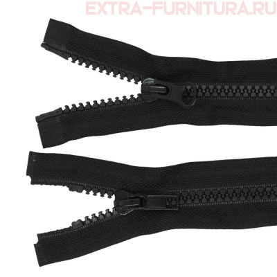 Молния Трактор Т5 2 замка, дл.90 см, цв.черный, усил. звено (кл.А)