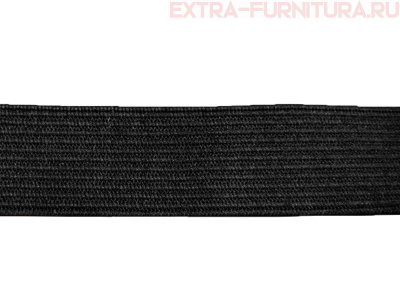 Резинка вязаная, 40мм (+/-2мм), цв.черный (уп.-50м*6 уп)