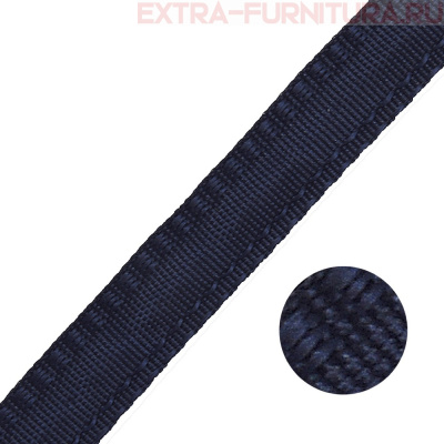 Тесьма брючная арт.4316 шир. 16мм, односторонняя, цв.синий темный, уп.50м
